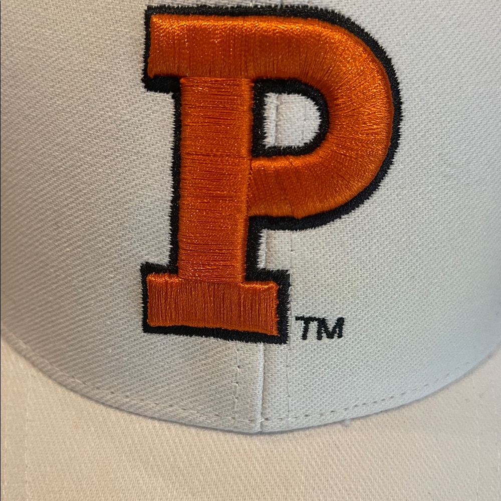 White Lacrosse Cap with Orange P Logo/Black stitching /NWT - Picture 4 of 10